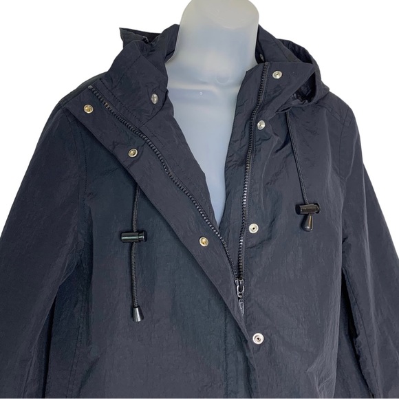 HENNES by H&M Women's Size L Black Lightweight Hooded Jacket. - Picture 3 of 13